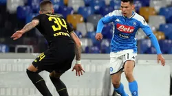 Hirving Lozano en un Naplo-Inter.
