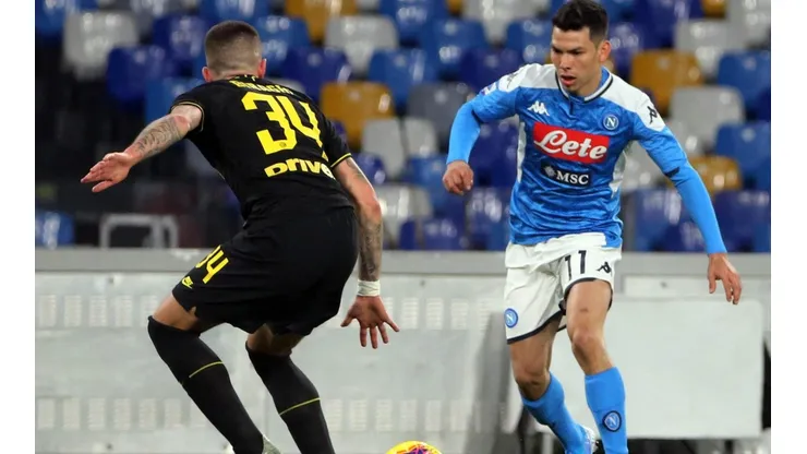 Hirving Lozano en un Naplo-Inter.