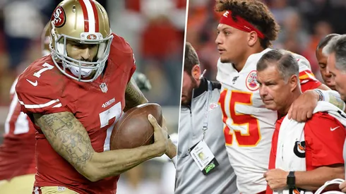 Colin Kaepernick y Patrick Mahomes. Foto: Getty Images.