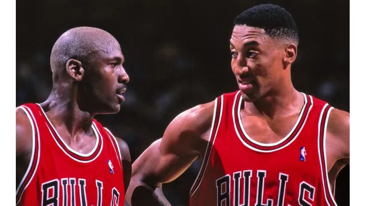 Michael Jordan y Scottie Pippen. Foto: Getty Images.