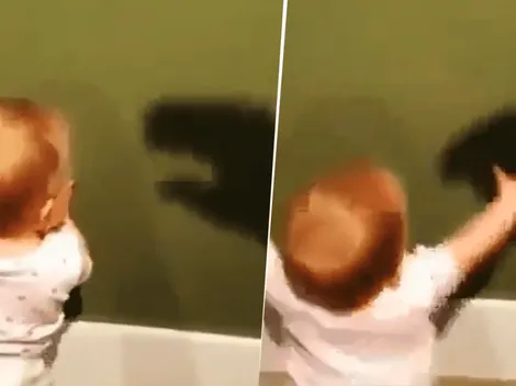 Video viral: este bebé no aguantó el susto de una sombra diabólica