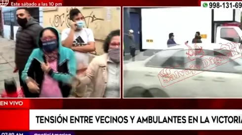 Todo quedó registrado en el noticiero de la mañana.