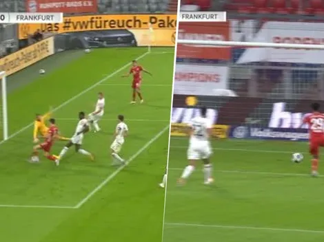 Lewandowski y Coman: los dos errados del Bayern Múnich abajo del arco