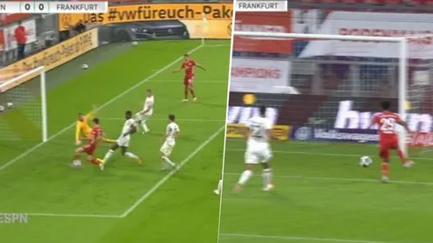 Lewandowski y Coman: los dos errados del Bayern Múnich abajo del arco