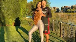 Natalie Weber junto a Mauro Zárate.