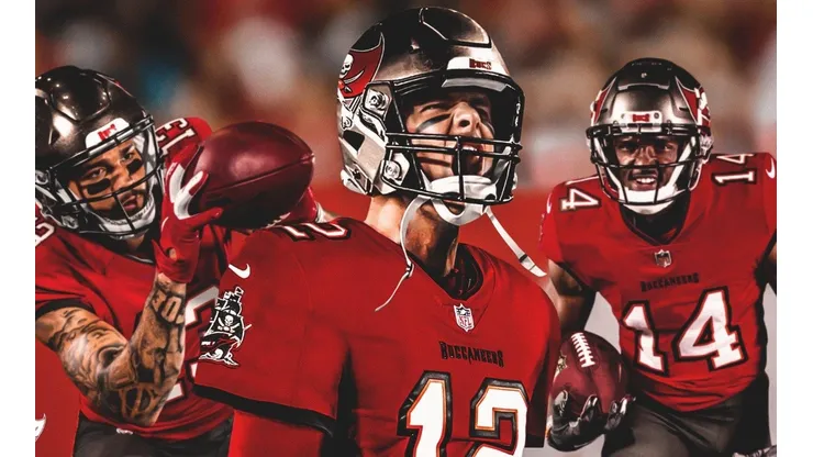 Ilustración de Brady con el jersey de los Bucs. Foto: @Buccaneers