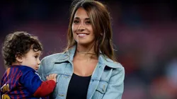 Antonela Roccuzzo junto a Ciro Messi.