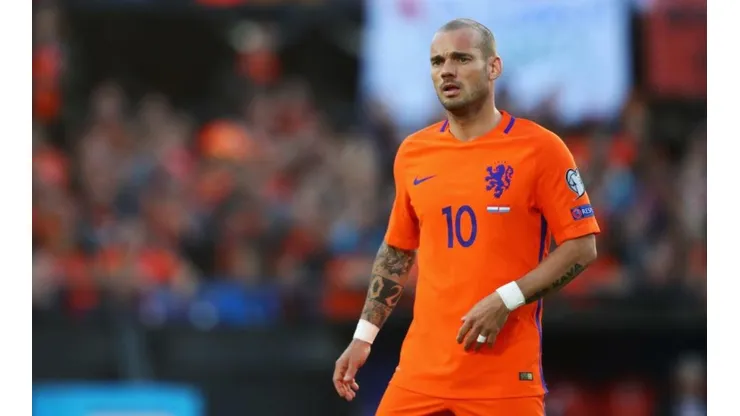 Wesley Sneijder en la Selección de Holanda.