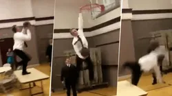 Video viral: era la anotación de su vida, pero todo terminó en una caída diabólica