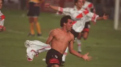 El recordado festejo de Celso Ayala ante Boca.