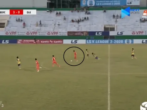 Video: golazo de mitad de cancha en la segunda división de Vietnam