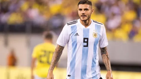 Mauro Icardi en la Selección Argentina.