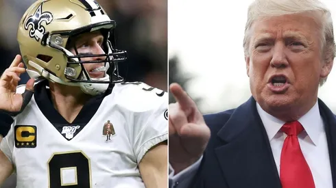 Drew Brees y Donald Trump.