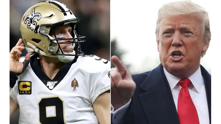 Drew Brees y Donald Trump.
