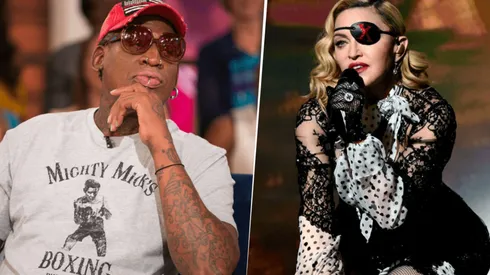 Rodman y Madonna. Foto: Getty.