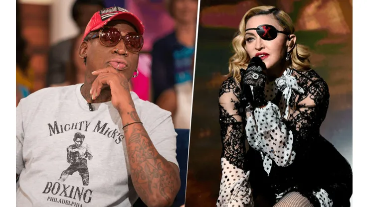 Rodman y Madonna. Foto: Getty.