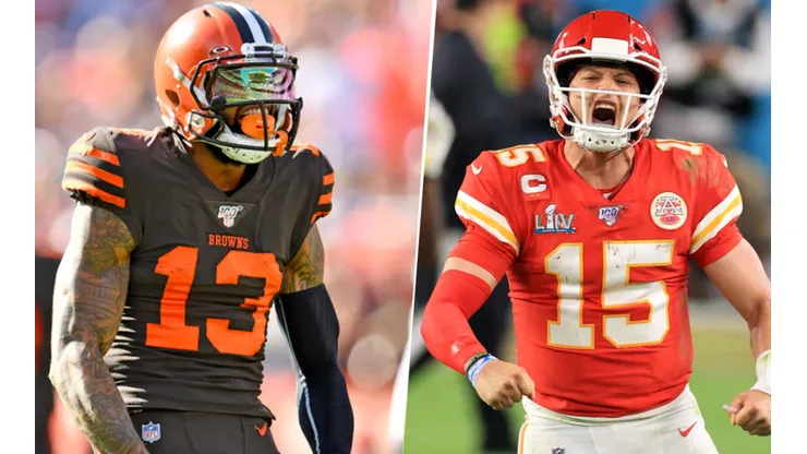 Beckham JR. y Mahomes. Foto: Getty.