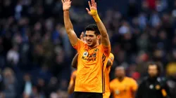 Raúl Jiménez con el Wolverhampton ante el Tottenham.