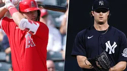 Mike Trout y Gerrit Cole. Foto: Getty.