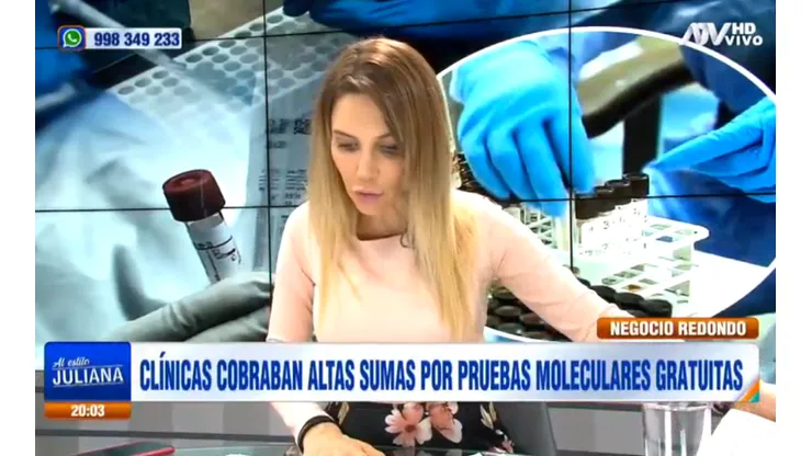 Juliana Oxenford trabaja en ATV.