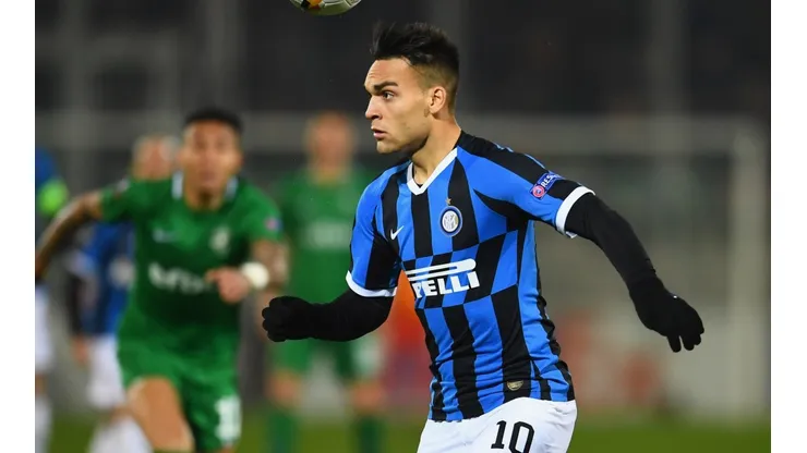 Foto de Lautaro Martínez jugando para Inter.