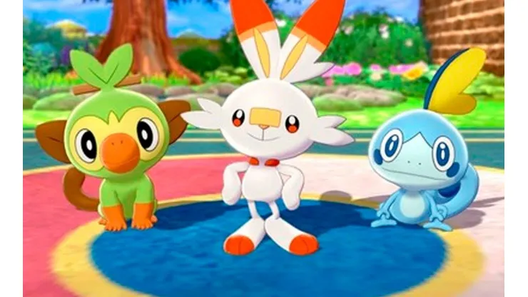 Scorbunny, Grookey y Sobble, pokemones iniciales del Pokémon: Espada y Escudo.