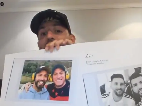 Agüero contó qué le escribió Messi por el cumpleaños: "Es mucho, eh"