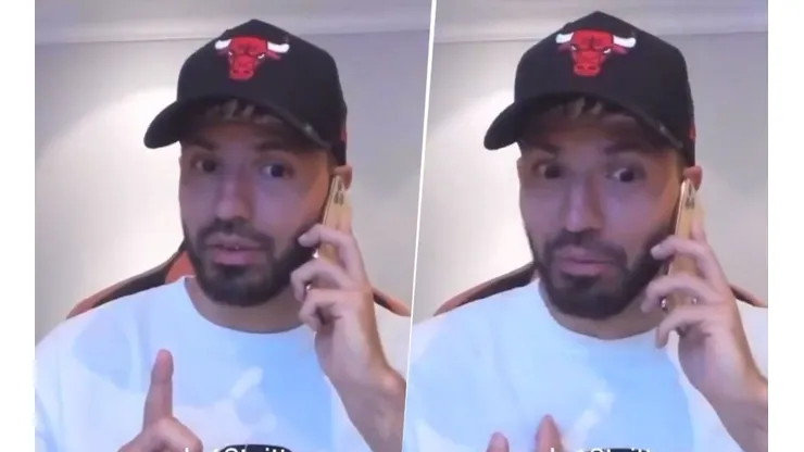 Agüero estaba en vivo y Riquelme le mandó un mensaje por el cumpleaños