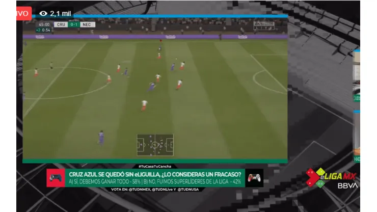 Cruz Azul y Necaxa igualaron 2-2.