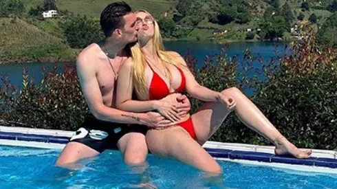 Franco Armani junto a Daniela Rendón.