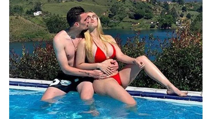 Franco Armani junto a Daniela Rendón.