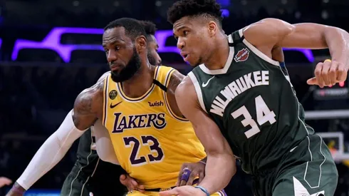 LeBron James y Giannis Antetokounmpo