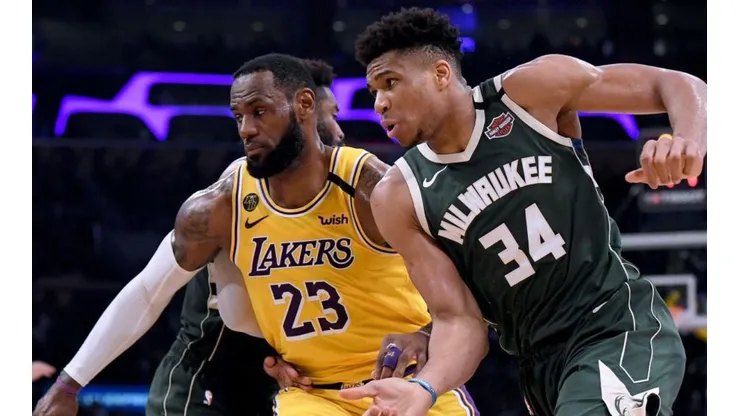 LeBron James y Giannis Antetokounmpo