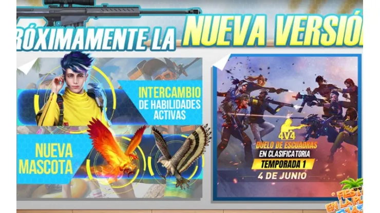 Fecha y Hora para la actualización de junio de Free Fire