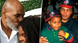 Mike Tyson y Muhammad Alí con unos de sus hijos. Foto: Getty.