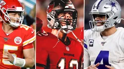 Mahomes, Brady y Prescott. Foto: Getty.