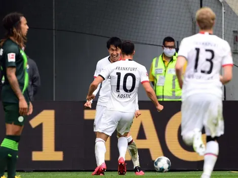 Frankfurt pelea por no descender, pero ganó y le dio un golpazo al Wolfsburgo