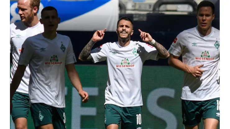 Foto de Bittencourt celebrando su gol.
