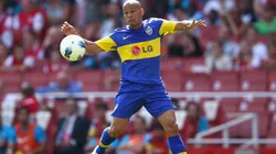 Clemente Rodríguez con la camiseta de Boca.