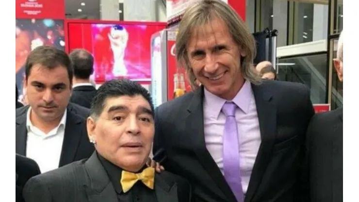 Maradona y Gareca se cruzaron en el Mundial de Rusia.