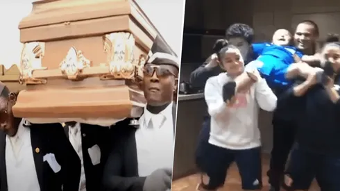 Para morir de risa: Chupete imitó el meme del ataúd