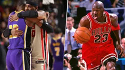 LeBron James, Carmelo Anthony y Michael Jordan. Foto: Getty.