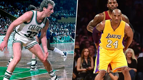 Bird, LeBron y Kobe. Foto: Getty.