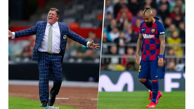 Miguel Herrera y Arturo Vidal (Foto: Getty Images)