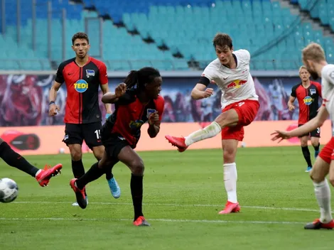 Leipzig no aprovechó la derrota del Dortmund y empató de local ante el Hertha