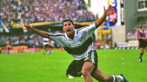 Mauricio Hanuch con la camiseta de Platense.