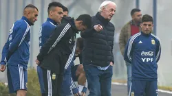 Alberto Fernández con la Selección Argentina.