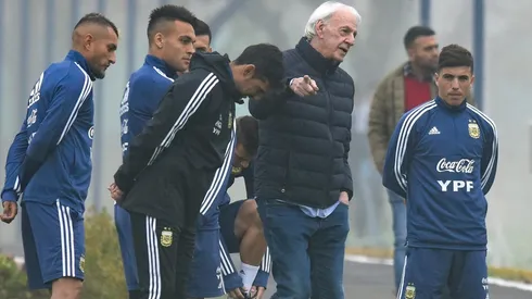 Alberto Fernández con la Selección Argentina.