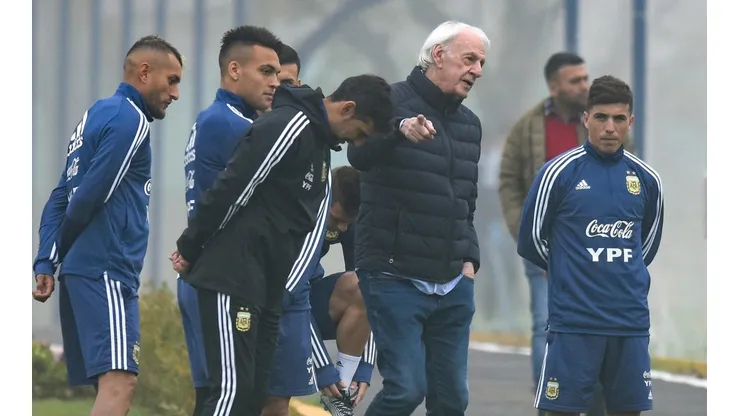 Alberto Fernández con la Selección Argentina.