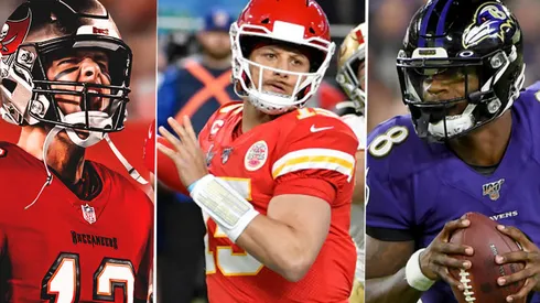 Brady, Mahomes y Jackson. Foto: Getty.